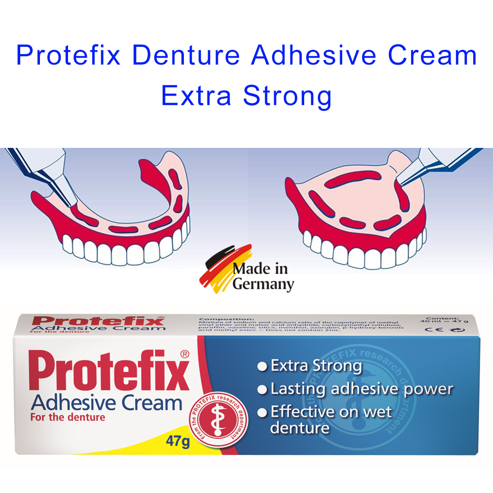 Teeth Whitening Ingredients - Protefix Adhesive Cream For Denture Fixing