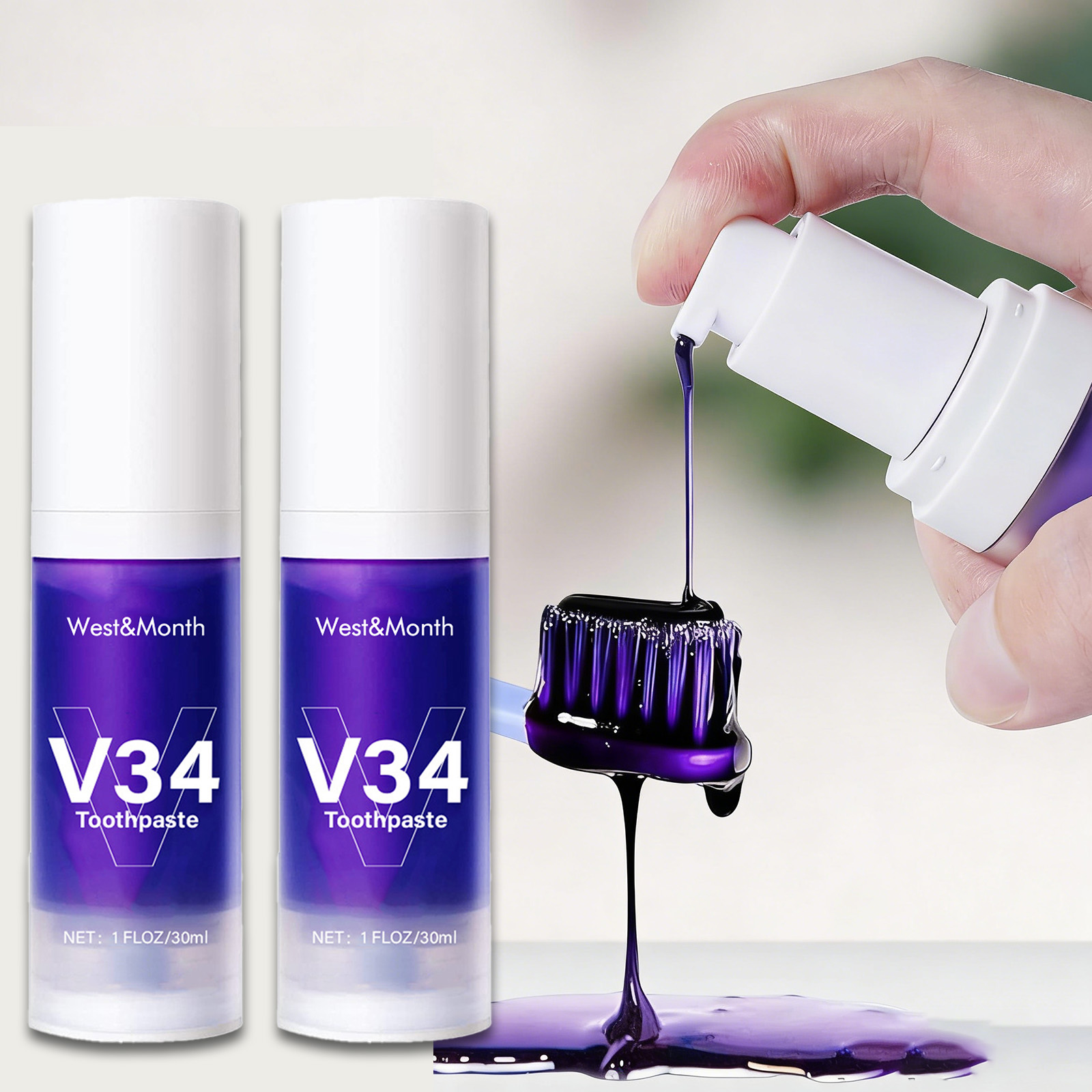 Teeth Whitening Mousse - V34 Teeth Whitening Toothpaste 30ml Intensive