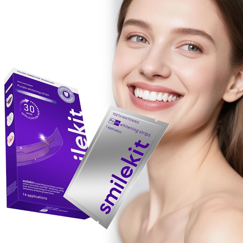 Teeth Whitening Quotes - 42Pairs Purple Teeth Whitening Strips V34