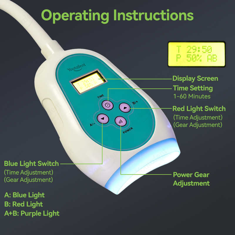 50W Dental Touch Screen 3 Colo - Teeth Whitening Light recension och pris