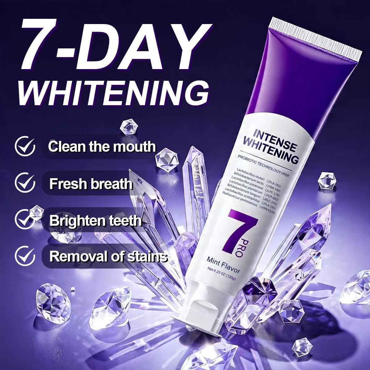 7-Pro Probiotic Whitening Toot - Teeth Whitening Mousse recension och pris