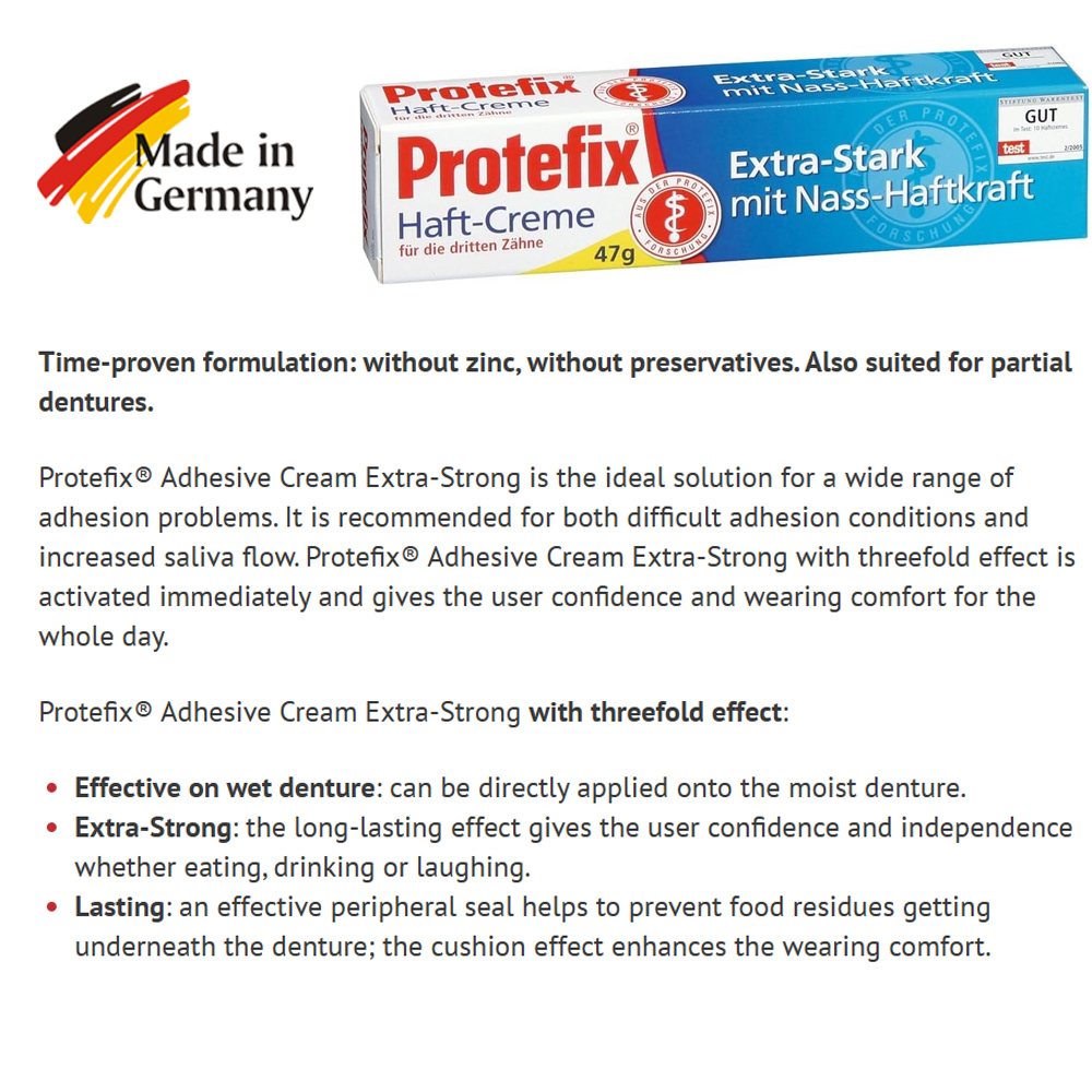 Protefix Adhesive Cream For De - Teeth Whitening Ingredients recension och pris