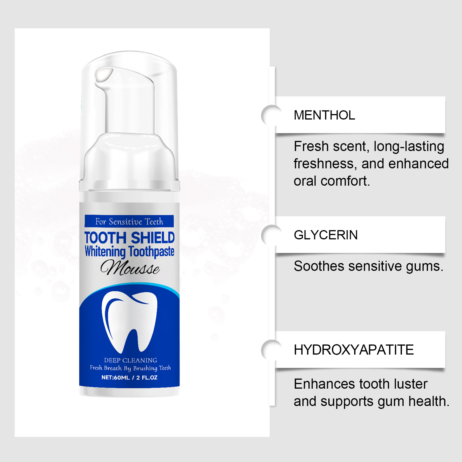 Hydroxyapatite Bright Whitenin - Teeth Whitening Mousse recension och pris