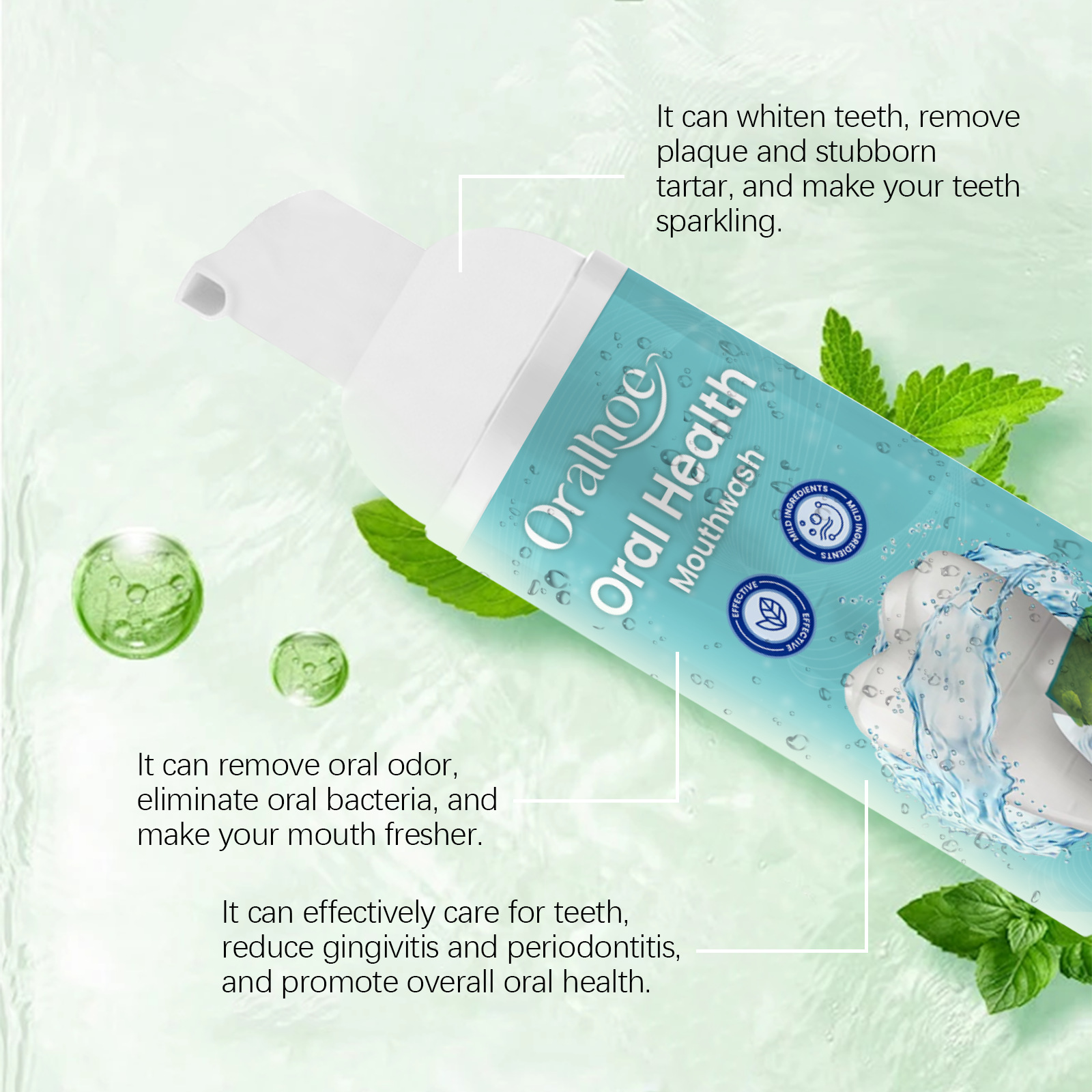 Teeth Whitening Mousse Foam Ge - Teeth Whitening Mousse recension och pris