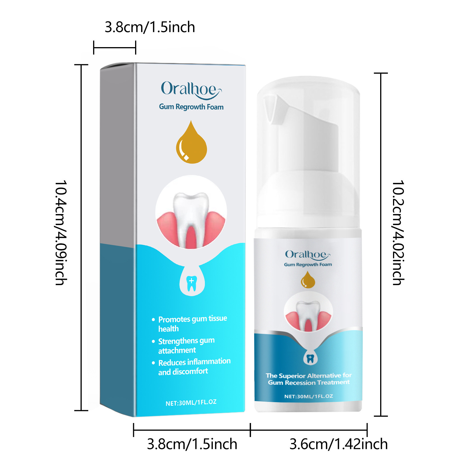 Gum Repair Foam Mousse Toothpa - Teeth Whitening Mousse recension och pris