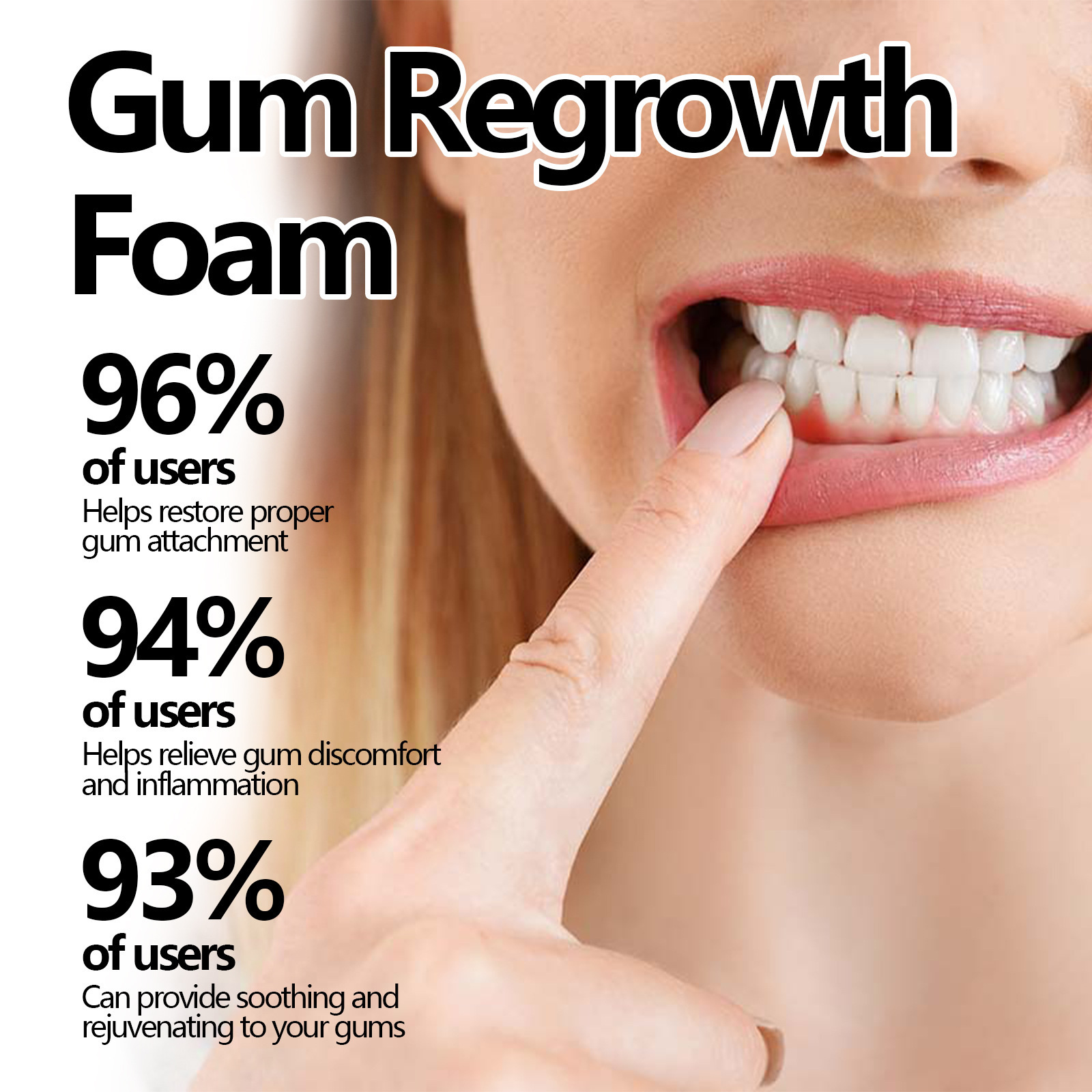 Gum Repair Foam Mousse Toothpa - Teeth Whitening Mousse recension och pris