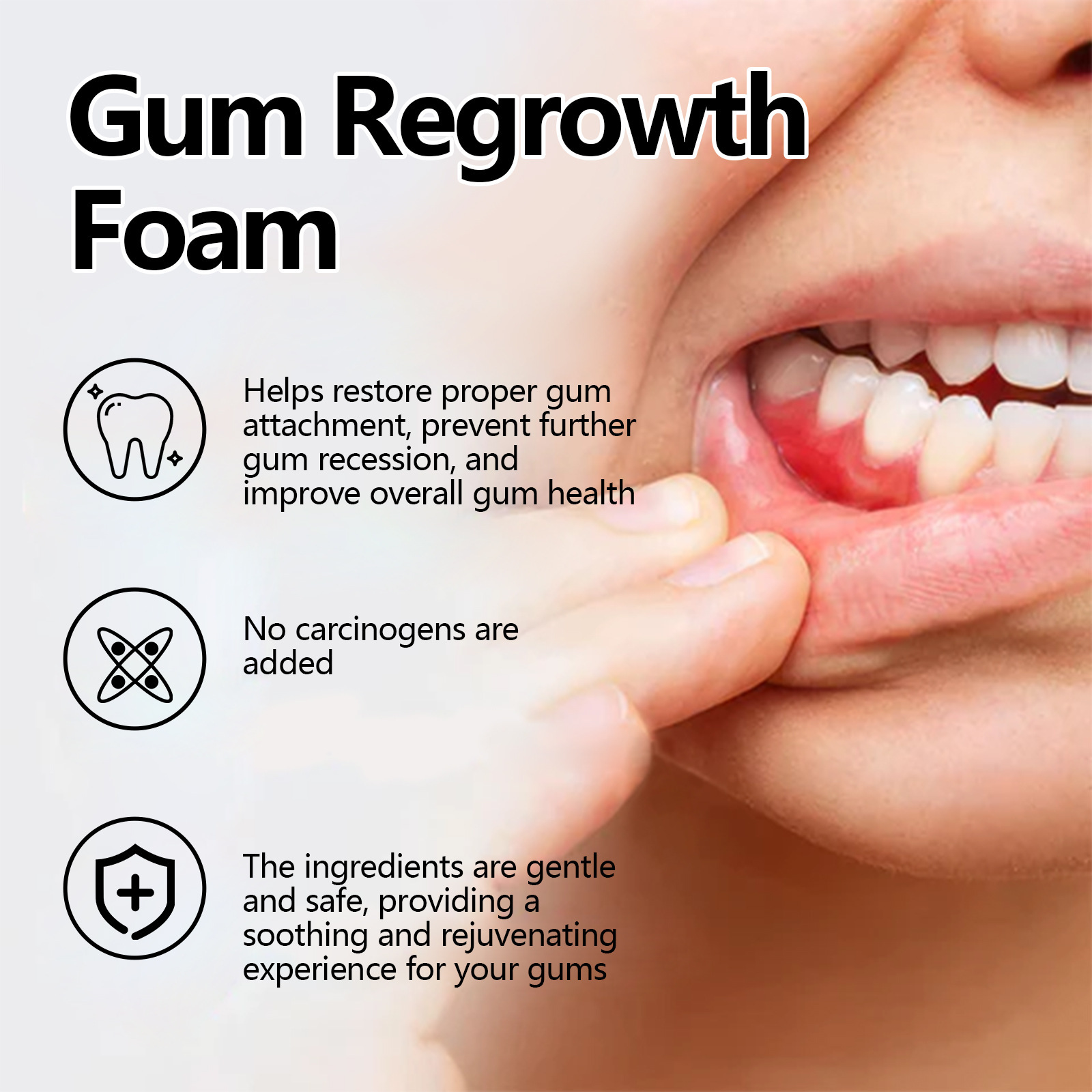 Gum Repair Foam Mousse Toothpa - Teeth Whitening Mousse recension och pris