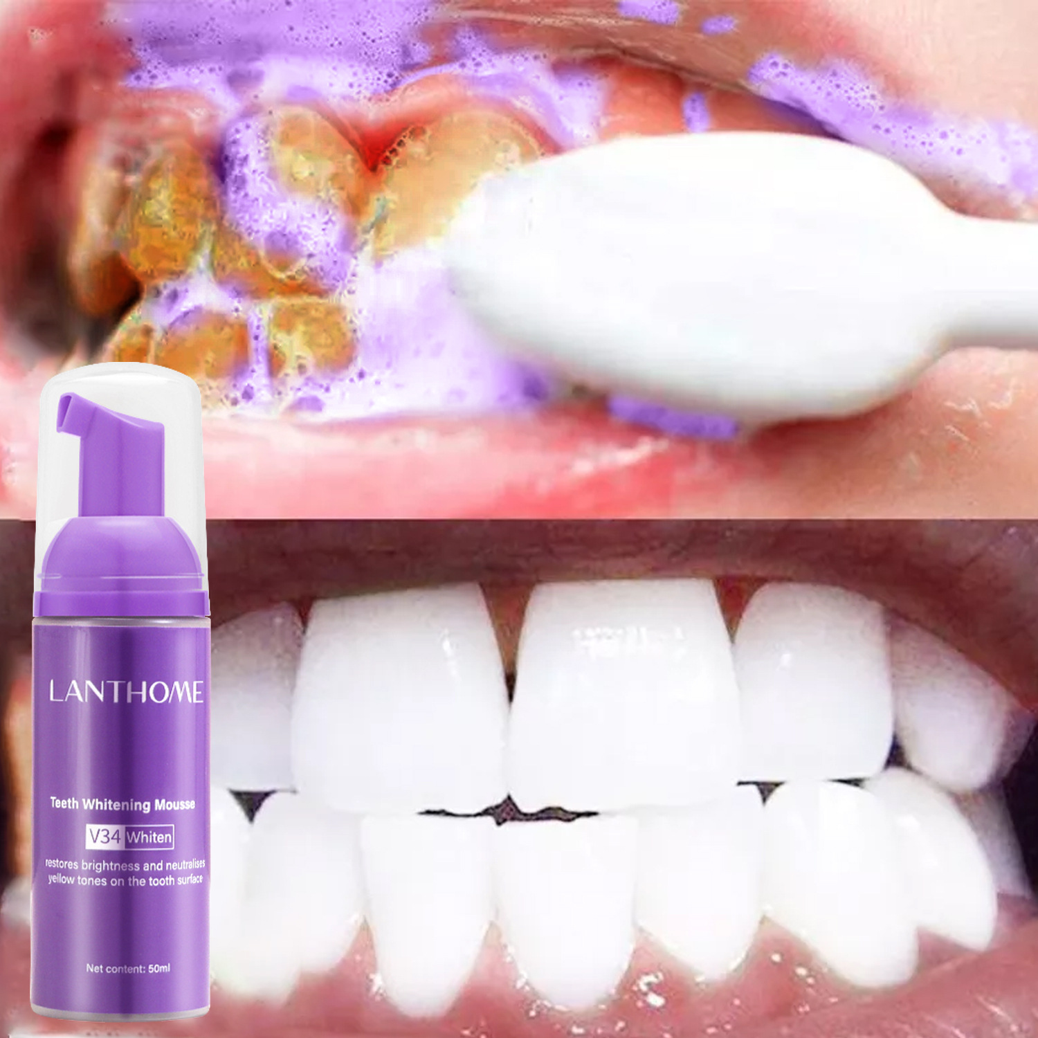V34 Teeth Whitening Mousse Too - Teeth Whitening Mousse recension och pris