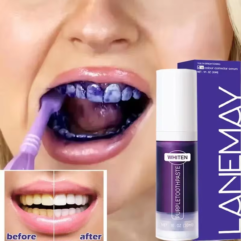V34 Purple Teeth Whitening Too - Teeth Whitening Mousse recension och pris