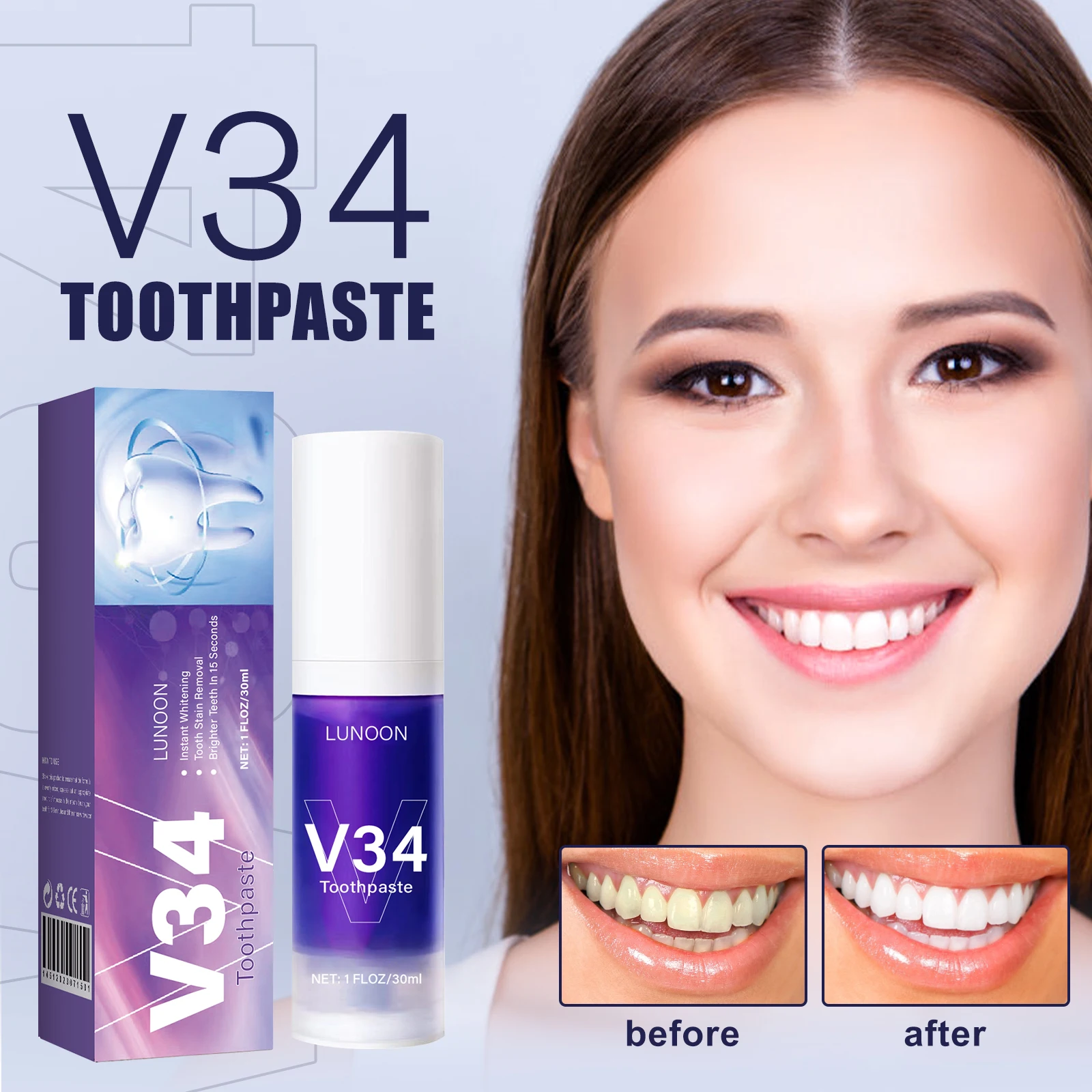 50ml  Mousse Toothpaste Teeth  - Teeth Whitening Mousse recension och pris