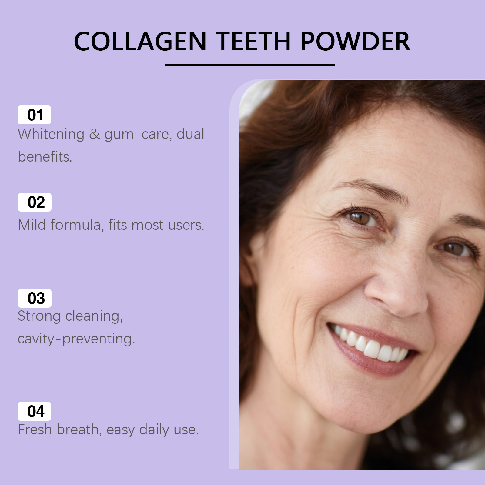 Collagen Teeth Whitening Powde - Teeth Whitening Ingredients recension och pris